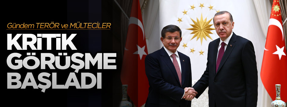Cumhurbaşkanı Erdoğan Başbakan Davutoğlu'nu kabul etti