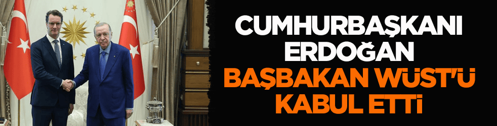 Cumhurbaşkanı Erdoğan, Başbakan Wüst'ü kabul etti