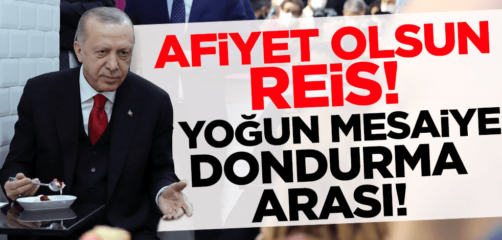 Cumhurbaşkanı Erdoğan Beylerbeyi'nde dondurma yedi