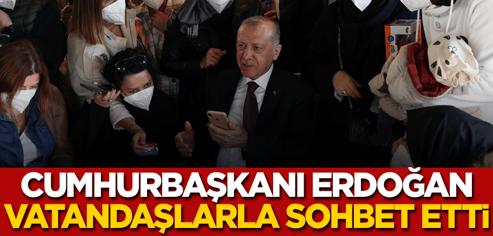 Cumhurbaşkanı Erdoğan bir kafede vatandaşlarla sohbet etti