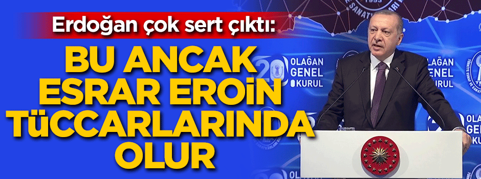 Cumhurbaşkanı Erdoğan: Bu ancak esrar eroin tüccarlarında olur
