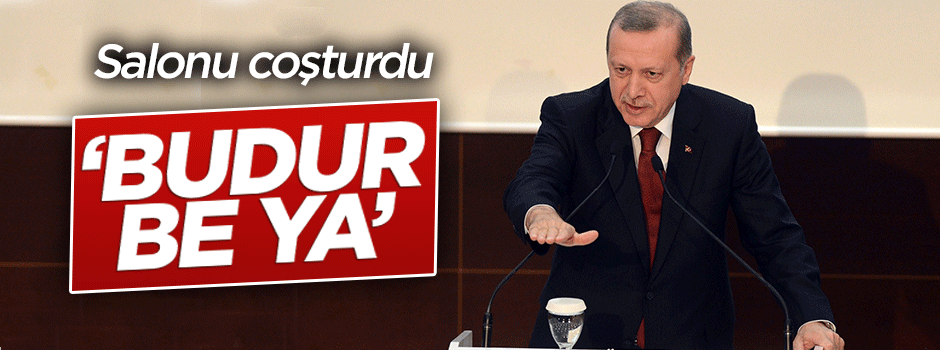 Cumhurbaşkanı Erdoğan: Budur be ya