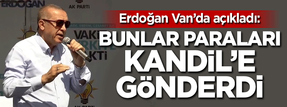 Cumhurbaşkanı Erdoğan: Bunlar paraları Kandil'e gönderdi