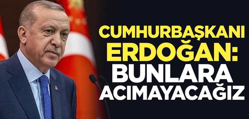 Cumhurbaşkanı Erdoğan: Bunlara acımayacağız