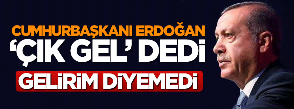 Cumhurbaşkanı Erdoğan 'buyur gel' dedi, 'gelirim' diyemedi