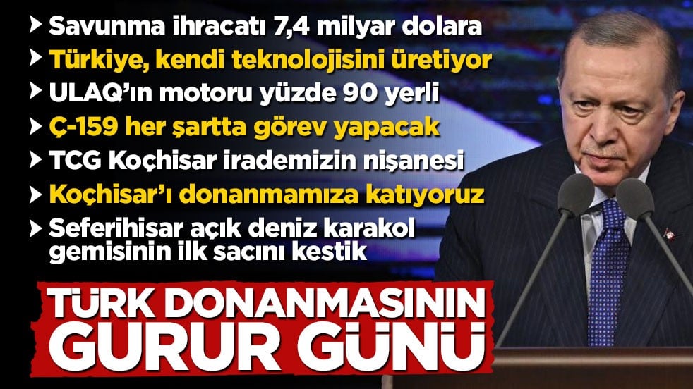 Cumhurbaşkanı Erdoğan: Çok büyük bir gurur anına şahitlik ediyoruz