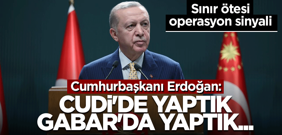 Cumhurbaşkanı Erdoğan: Cudi'de yaptık Gabar'da yaptık...