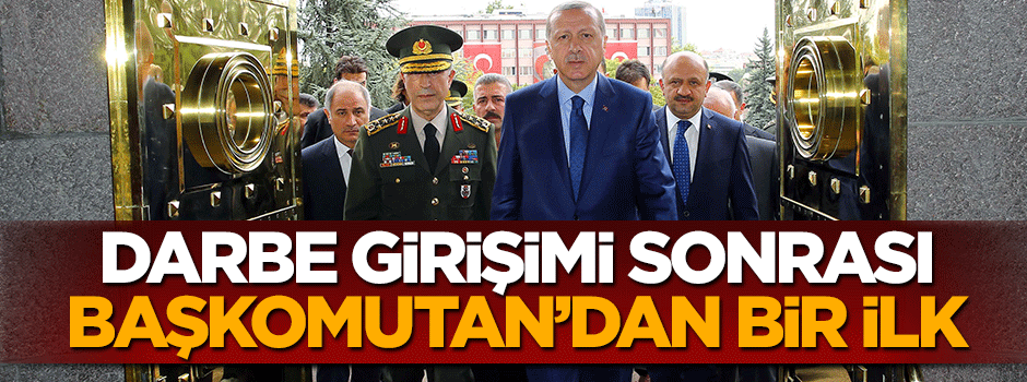 Cumhurbaşkanı Erdoğan darbe girişimi sonrası ilk kez Genelkurmay'ı ziyaret ettti