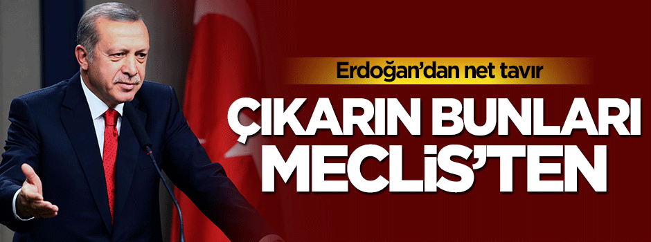 Cumhurbaşkanı Erdoğan: Dokunulmazlıkları kaldırılmalı