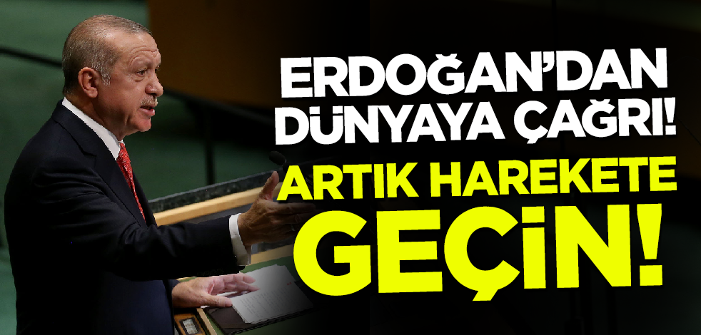 Cumhurbaşkanı Erdoğan dünyaya çağrı yaptı: Harekete geçin!