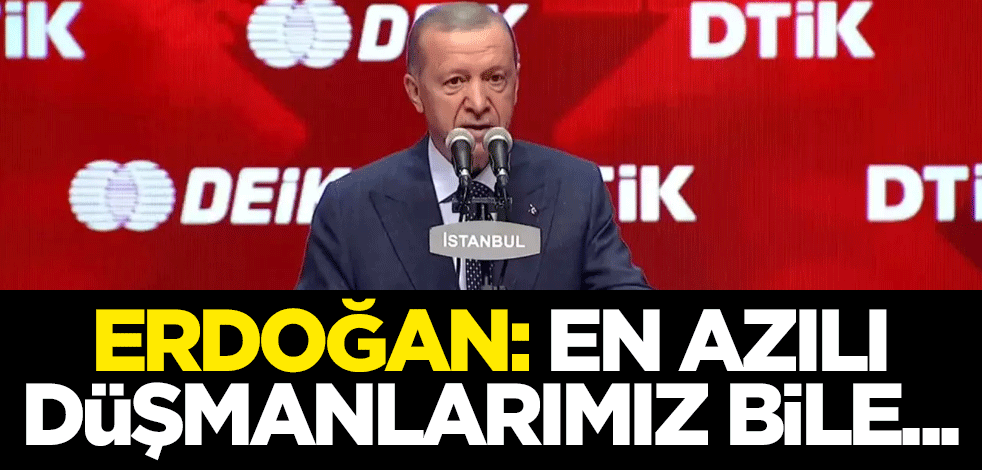 Cumhurbaşkanı Erdoğan: En azılı düşmanlarımız bile görmezden gelemiyor