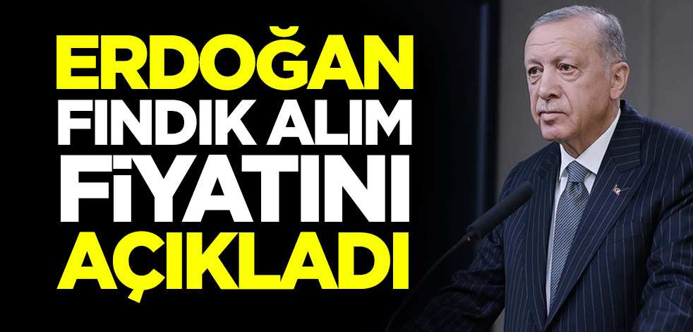 Cumhurbaşkanı Erdoğan: Fındık alım fiyatı kg başına 84 TL