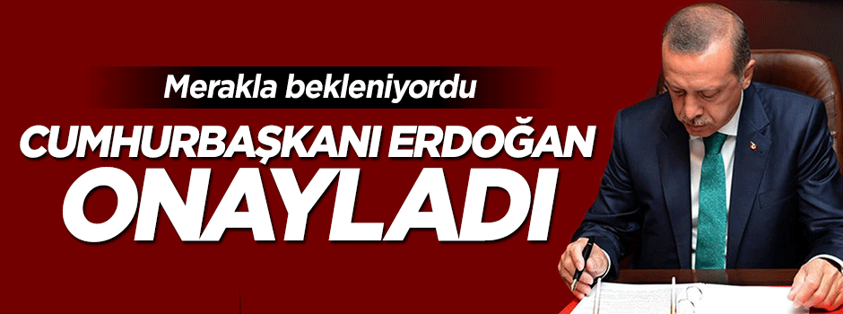 Cumhurbaşkanı Erdoğan Gelir Vergisi Kanunu'nu onayladı