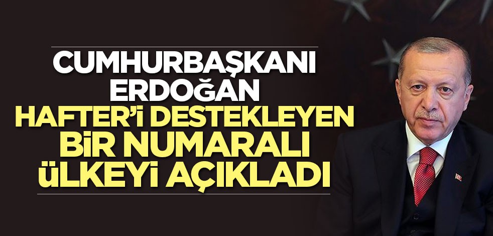 Cumhurbaşkanı Erdoğan Hafter’i destekleyen bir numaralı ülkeyi açıkladı