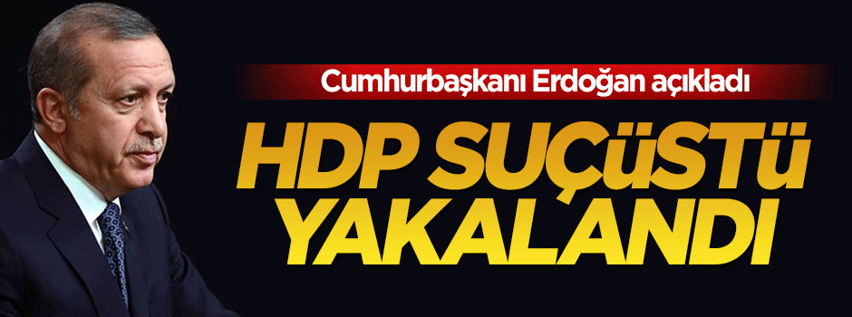 Cumhurbaşkanı Erdoğan: HDP suçüstü yakalandı