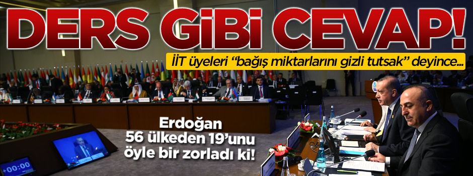 Cumhurbaşkanı Erdoğan İİT'in kapanış konuşmasını yaptı
