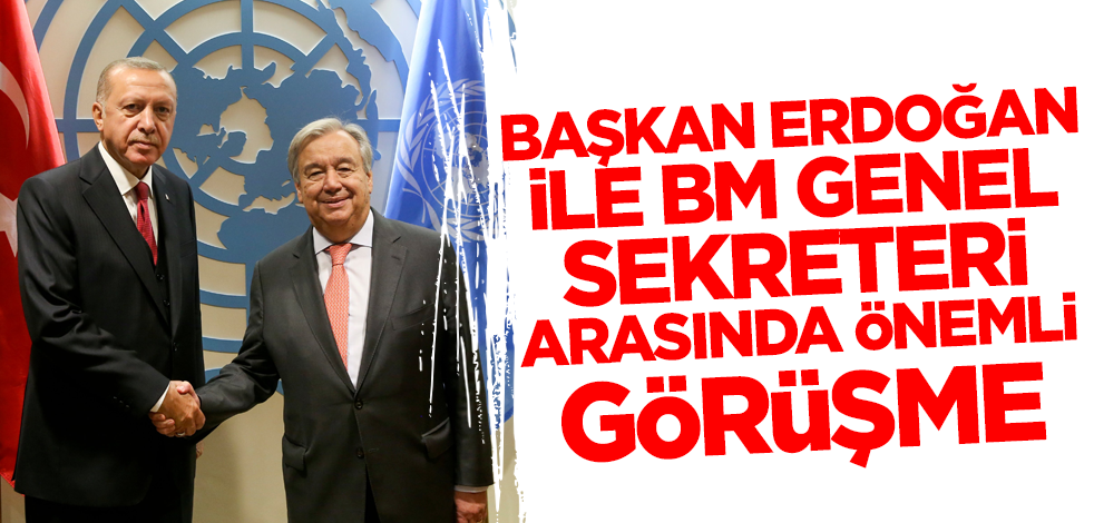 Cumhurbaşkanı Erdoğan ile BM Genel Sekreteri görüştü