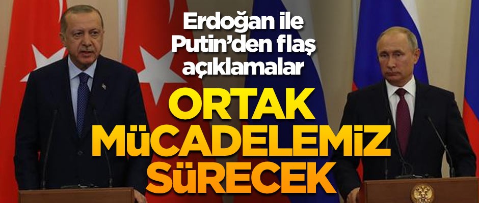 Cumhurbaşkanı Erdoğan ile Putin'den ortak basın toplantısı