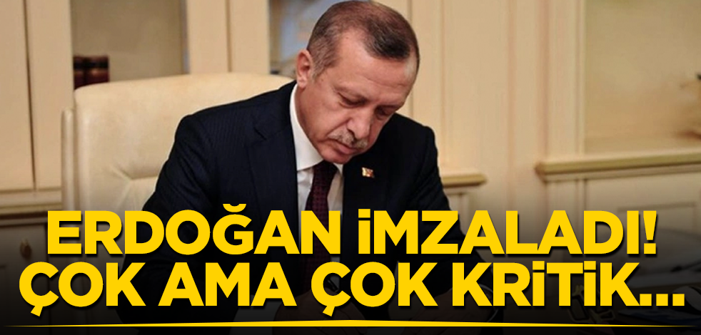 Cumhurbaşkanı Erdoğan imzaladı! Çok ama çok kritik…