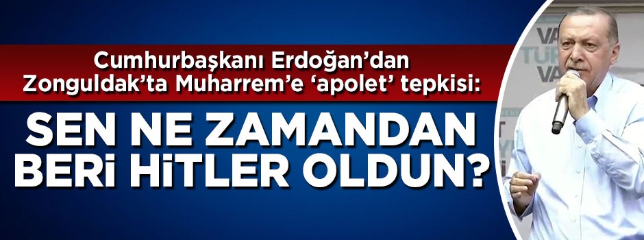 Cumhurbaşkanı Erdoğan İnce'ye sert sözler: Ne zamandan beri Hitler oldun?