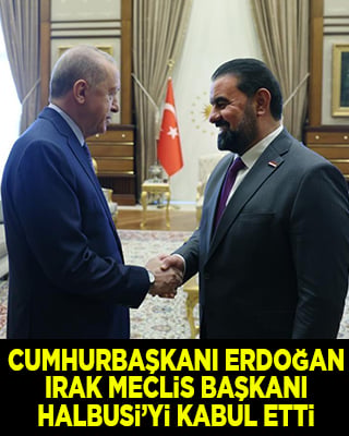 Cumhurbaşkanı Erdoğan, Irak Temsilciler Meclisi Başkanı Halbusi'yi kabul etti