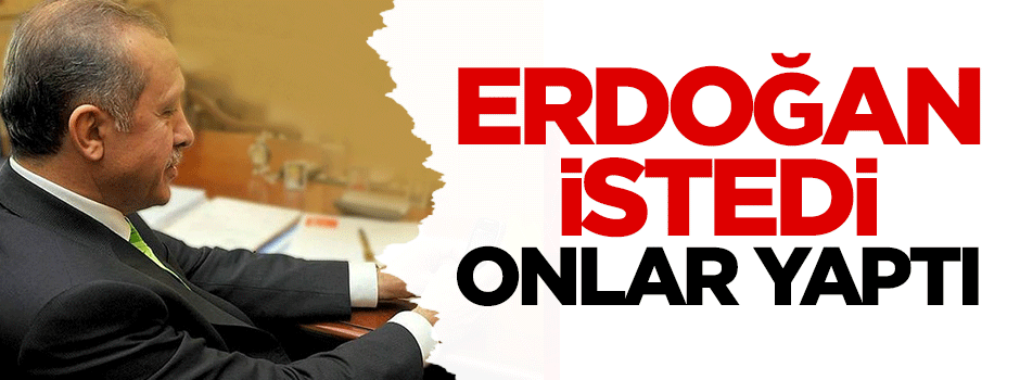 Cumhurbaşkanı Erdoğan istedi, onlar yaptı