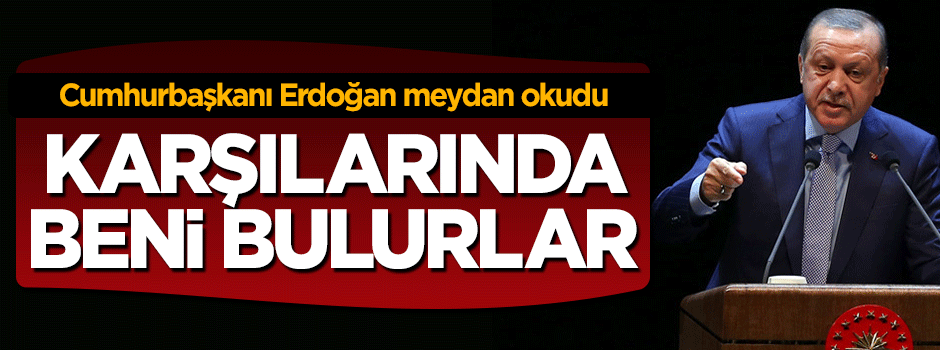 Cumhurbaşkanı Erdoğan meydan okudu: Karşılarında beni bulurlar