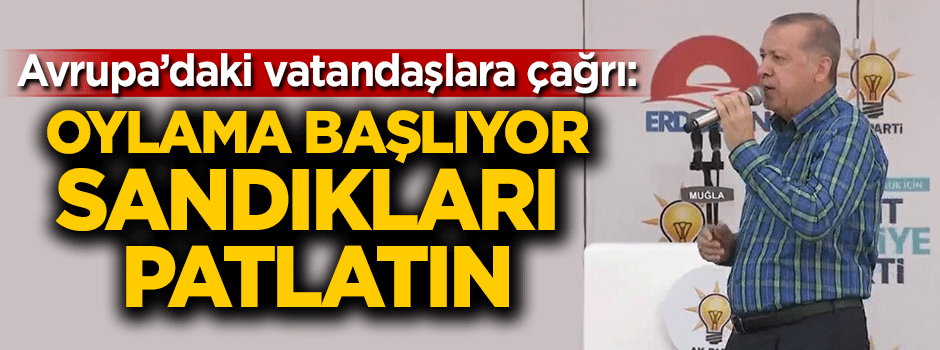 Cumhurbaşkanı Erdoğan'dan Avrupa'da yaşayan vatandaşlara çağrı