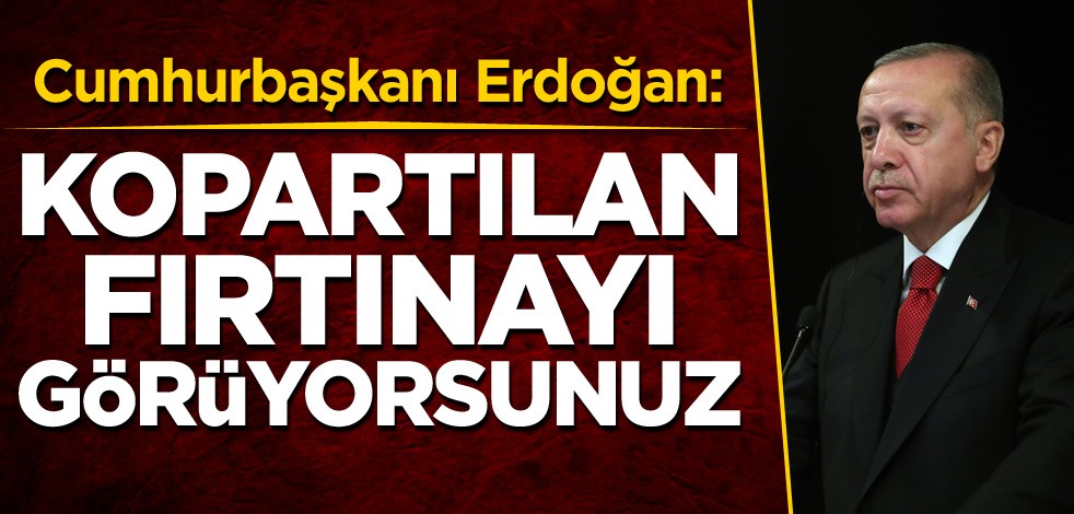 Cumhurbaşkanı Erdoğan: Kopartılan fırtınayı görüyorsunuz
