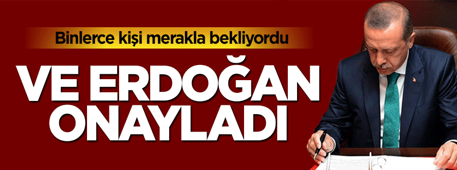 Cumhurbaşkanı Erdoğan merakla beklenen kanunu onayladı