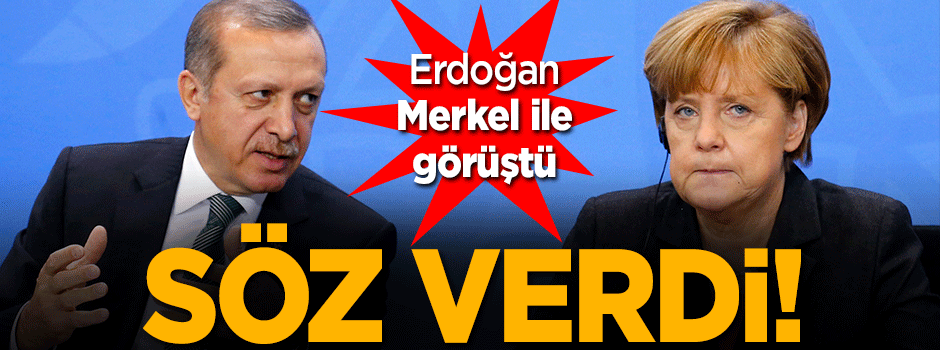 Cumhurbaşkanı Erdoğan Merkel ile görüştü