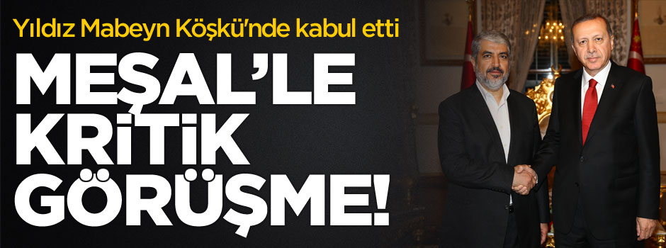 Cumhurbaşkanı Erdoğan, Meşal'le iki konuyu görüştü
