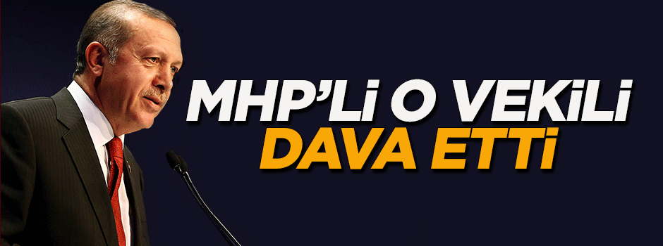 Cumhurbaşkanı Erdoğan MHP'li vekili dava etti