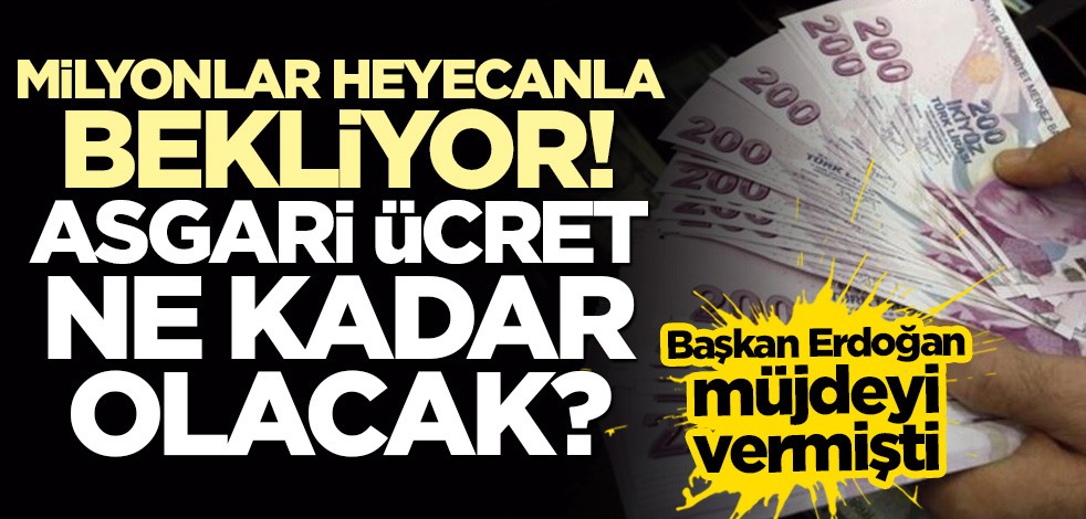 Cumhurbaşkanı Erdoğan müjdeyi vermişti! Asgari ücret ne kadar olacak?