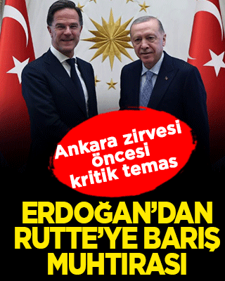 Cumhurbaşkanı Erdoğan, NATO Genel Sekreteri Rutte ile görüştü