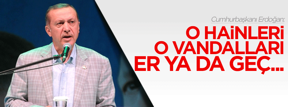 Cumhurbaşkanı Erdoğan: O hainler er ya da geç bulunacak