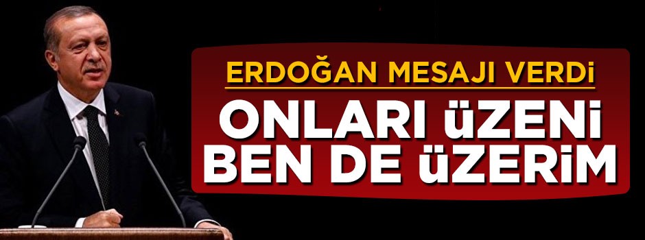 Cumhurbaşkanı Erdoğan: Onları üzeni ben de üzerim