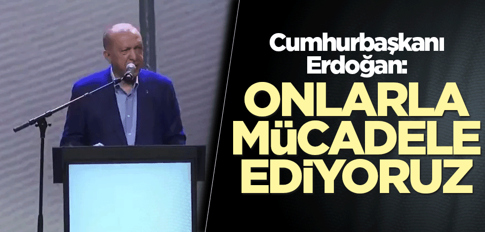 Cumhurbaşkanı Erdoğan: Onlarla mücadele ediyoruz