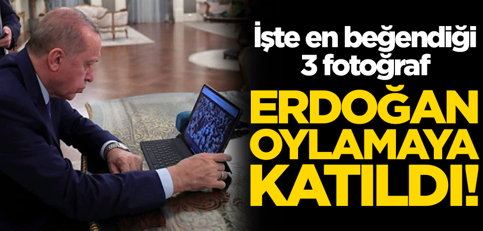 Cumhurbaşkanı Erdoğan oylamaya katıldı! İşte en beğendiği 3 fotoğraf