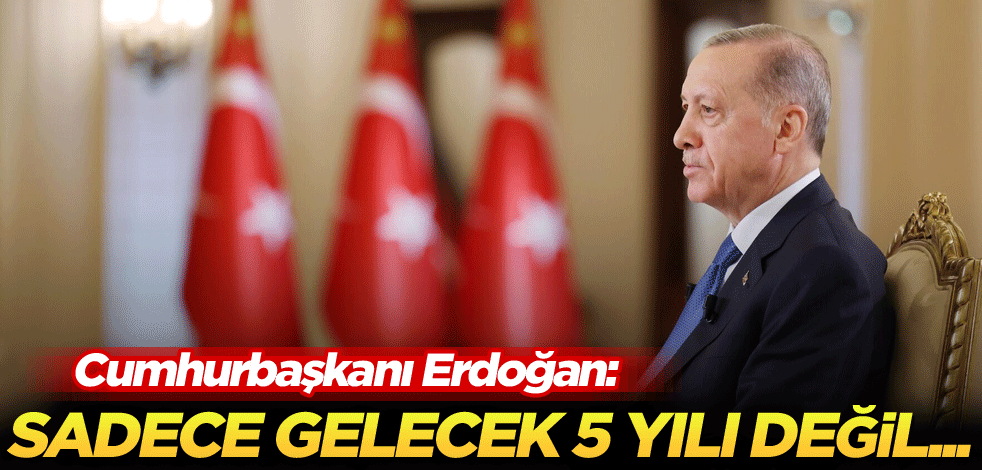 Cumhurbaşkanı Erdoğan: Sadece gelecek 5 yılı değil...