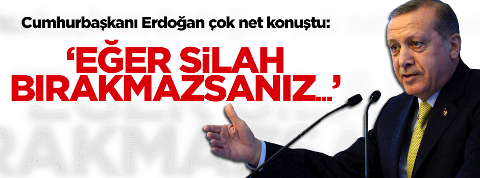 Cumhurbaşkanı Erdoğan: 'Silah bırakmazlarsa keyifleri bilir'