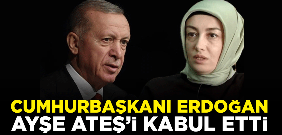 Cumhurbaşkanı Erdoğan, Sinan Ateş'in eşi Ayşe Ateş'i kabul etti