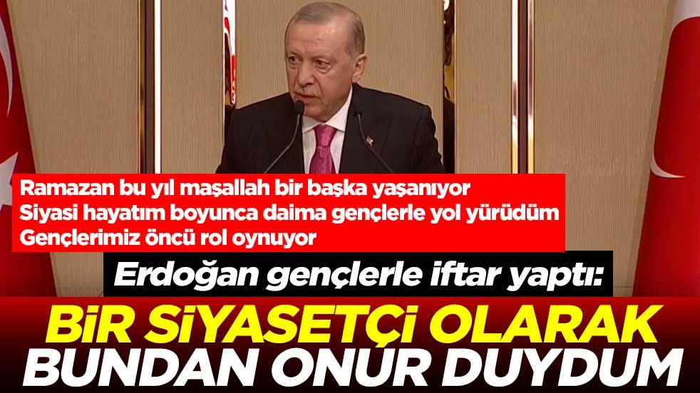 Cumhurbaşkanı Erdoğan: Siyasi hayatım boyunca daima gençlerle yol yürüdüm
