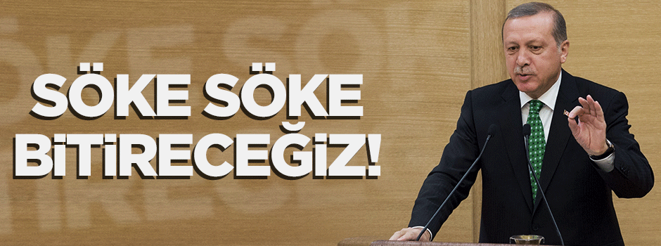 Cumhurbaşkanı Erdoğan: Söke söke bitireceğiz