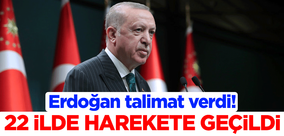 Cumhurbaşkanı Erdoğan talimat verdi! 22 ilde harekete geçildi