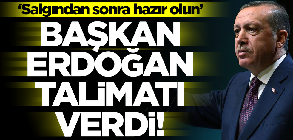 Cumhurbaşkanı Erdoğan talimatı verdi! 'Salgın sonrasında hazır olsun'