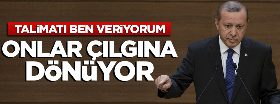 Cumhurbaşkanı Erdoğan: Talimatları ben veriyorum