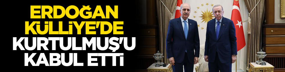 Cumhurbaşkanı Erdoğan, TBMM Başkanı Kurtulmuş'u kabul etti