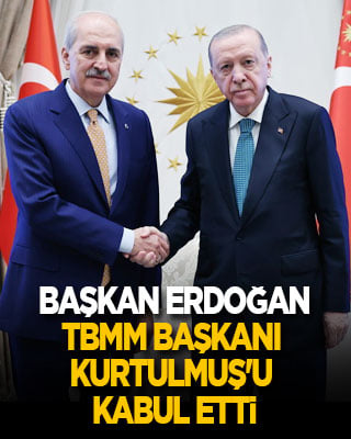 Cumhurbaşkanı Erdoğan, TBMM Başkanı Kurtulmuş'u kabul etti