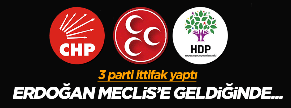 Cumhurbaşkanı Erdoğan TBMM'ye geldiğinde CHP, MHP ve HDP'liler ayağa kalkmadı